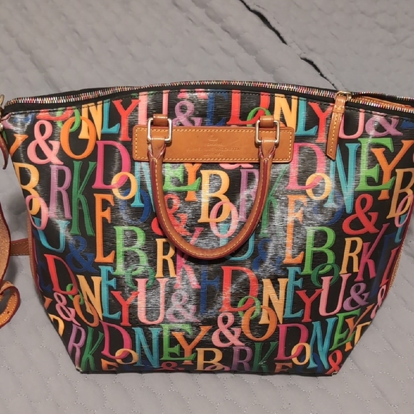 Dooney & Bourke Multicolor Logo Shoulder Bag - Picture 2 of 13